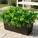 Artificial Faux Outdoor Plants for Spring Summer Decoration, 12 Bundles Fake Plastic Eucalyptus UV Resistant Look Real Fake Plants for Planter Outside Front Door Porch Patio Balcony Garden Indoor Yard