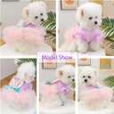 Dog Easter Bunny Ears Dress, Cute Bowknot Cat Tutu, Mesh Skirt for Princess Pet, Cosplay Clothing for Puppy, Kitten Cats, Small and Medium Dogs (X-Large)