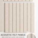 Bumusty Large Cork Board Alternative-48 x 36" Felt Bulletin Board Tiles, with 30 Pushpins, 70 Adhesive Tabs, Fine-Stripe 12-Pack, Cork Boards for Office Push Pin Board Felt Board-Oatmeal