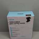 Single Serve Coffee Maker with Built-in Detachable Milk Frother, Iced and Hot Coffee Machine for K Cup & Grounds, 40oz Removable Water Reservoir, 6 Cup Sizes, Fits 7.3" Travel Mug, Black