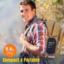 TREKOLOGY Camping Pillow - Large Inflatable (24"x15") for Home-Like Comfort, Portable & Ergonomic, Easy to Clean, Durable & Leak-Proof, Removable Strap for Secure Fit  ALUFT Ultra (Blue)