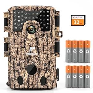 usogood Trail Camera,4K 48MP Game Camera with 8 Batteries&32GB Card,Trail Cameras with Night Vision Motion Activated Waterproof IP66, 120 Detection Angle,2.0Screen Trail Cam for Wildlife Monitoring