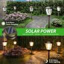 XMCOSY+ Solar Pathway Lights Outdoor, Warm White 10/25LM Glass Solar Lights for Yard & Walkway, Waterproof Landscape Lighting, Auto On/Off Decorative Garden Lights for Patio, Lawn & Driveway