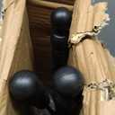 GameXcel 5PC Fireplace Tools Set - Fireplace Accessories Tool Set with Stand - 32" Wrought Iron Heavy Duty - Indoor Outdoor Fire Pit Wood Stove Hearth - Poker Tongs Shovel Brush - Black