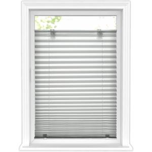 LazBlinds Tool-Free Cordless Pleated Shades with Suction Cups Light Filtering Top Down Bottom Up Pleated Blinds for Window Size 20" W x 38" H, Anthracite