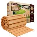 11.5FT Wooden Garden Pathway, Roll Out Walkway for Patio, Backyard and Outdoor Decor, Weatherproof, Non Slip and Easy to Install, Perfect for Beach, Wedding or Lawn (Natural)