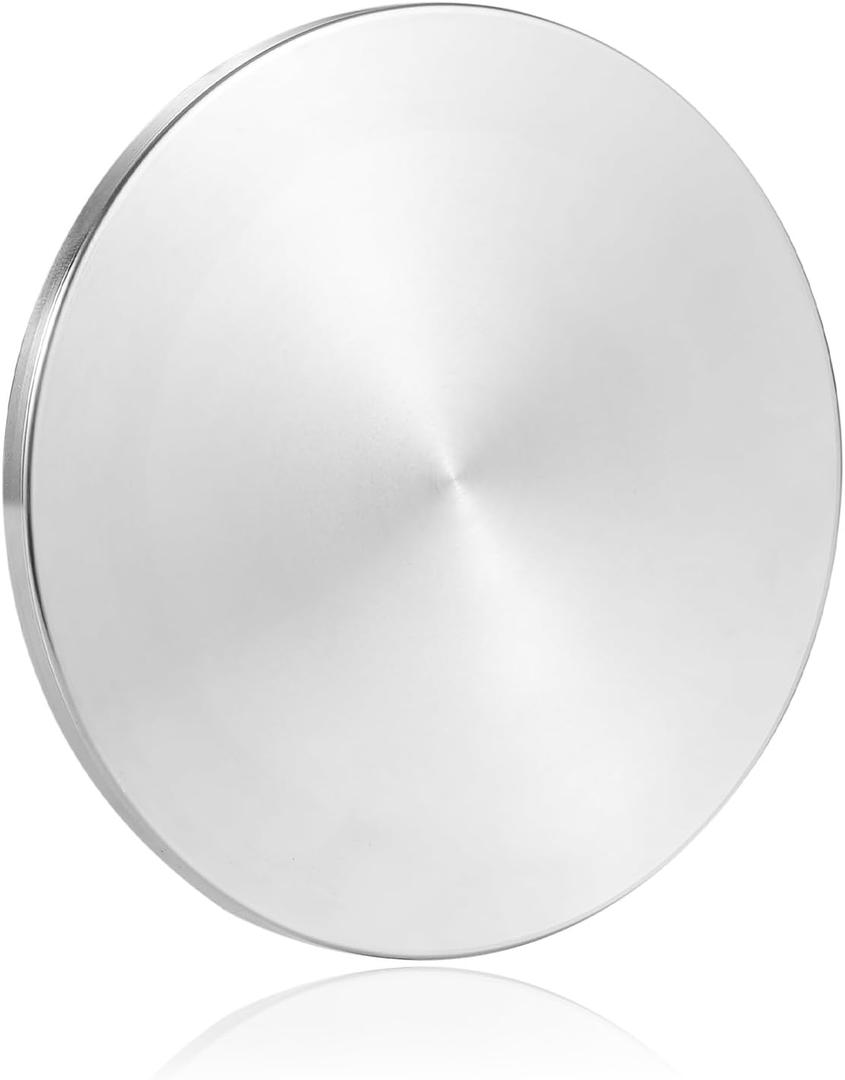 Metal Spinning Top Base, Double-Concave, Stainless Steel, Large Diameter, Anti-Fall, Durability, Smooth, Low Friction, Extends Spin Time (S, Silver)