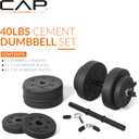 CAP Barbell 40-Pound Adjustable Cement Dumbbell Set Versatile Weights for Home Gym Excellence