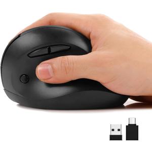 AUTLEY Ergonomic Mouse for Small Hands, 2.4GHz Optical Wireless Vertical Mouse, Less Noise, 800/1200/1600 DPI, 6 Buttons, Right Handed, for Laptop, PC, Computer, Mac, Black AUTLEY Ergonomic Mouse for Small Hands, 2.4GHz Optical Wireless Vertical Mouse, Less Noise, 800/1200/1600 DPI, 6 Buttons, Right Handed, for Laptop, PC, Computer, Mac, Black