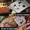 STEVEN-BULL S Heavy Duty BBQ Grill Tongs and Spatula for Outdoor Grill, 17 Long 5-in-1 Grill Spatula Comes with an 16 Long Locking Kitch Tongs, Best BBQ Gifts for Barbecue Grilling Master