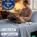 Twin XL Size 3 Piece Sheet Set - Comfy Breathable & Cooling Sheets - Hotel Luxury Bed Sheets for Women & Men - Deep Pockets, Easy-Fit, Soft & Wrinkle Free Sheets - Heathered Blue Oeko-Tex Bed Sheets