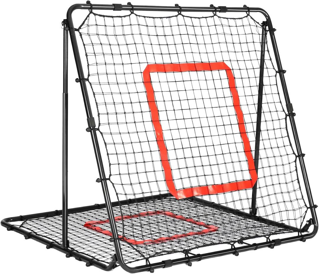 Baseball and Softball Rebounder Net,Baseball Rebounder,Volleyball Rebounder,Pitch Back Net,Multi-Sport Training Rebound Screen,with Pitching Target,Easy Adjustable Angles