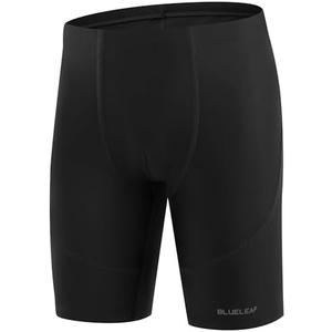 Blueleaf Boys' Swim Jammers Youth Competitive Swim Racing Team Swimsuits Athletic Quick Dry Swimming Shorts UPF 50+ XL, Black