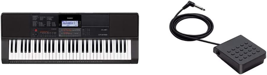 Casio CT-X700 61-Key Portable Keyboard + Casio SP-3 Pad-Style Sustain Pedal