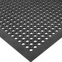 Ottomanson Heavy Duty Rubber Floor Mat Non-Slip, Waterproof, Easy to Clean Anti-Fatigue Mat for Commercial Kitchens, Restaurants, Workshops Oil Resistant, Hose Washable 36" x 60", Black