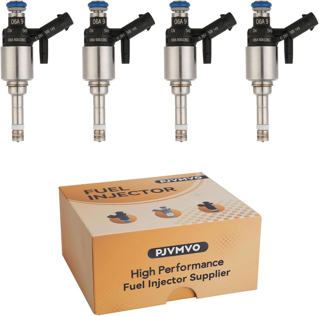 06A906036C 1.8L GDI High-pressure Fuel Injectors,Compatible with/VW 1.8 Jetta Passat Golf Beetle 2014 2015 2016 2017 2018 |1.8L-Turbo-Engine| |6 Holes| |Set of 4|