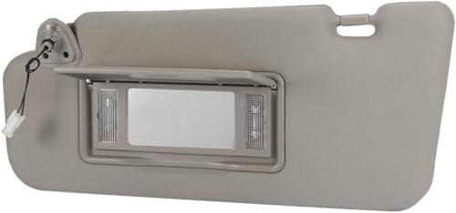 SAILEAD Left Driver Side Sun Visor Replacement , Compatible with 2006 2007 2008 Nissan Murano, with Illuminated Mirror, Without Sunroof, OE Part 96401-CC22B 96401CC22B, Beige
