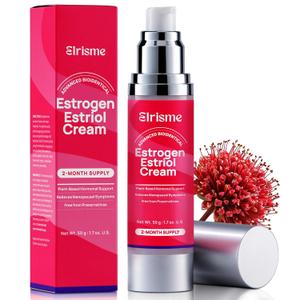 Estriol Cream for Women Menopause Relief: Natural Bioidentical Estrogen Cream, Hormone Balance, Perimenopause Support - Vaginal Health, Vulva Itch, Hot Flashes, Night Sweats, 50ml (1.7 Fl Oz) , Pack of 1