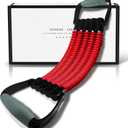 5-Level Chest Expander with Adjustable Resistance Bands, Exercise Band with Handle, Suitable for Men and Women of Different Strength Classes Fitness, Yoga, Training Home Gym Equipment (Red)