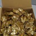 3 Pcs 6FT Christmas Garland Champagne Gold Glittered Artificial Holly Leaves for Mantle Christmas Tree Decorations Indoor Outdoor Hanging Garland Ornaments Garden Door Wall Window Stair Home Decor