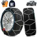 Coco Bird Heavy Duty AutoFixing Snow Chains Tire Chains for Light Truck, SUV & Pickup, Self-Tightening Design for Easy Installation, Titanium Alloy for Superior Durability,Set of 2(HRV-270,Auto-Trac)
