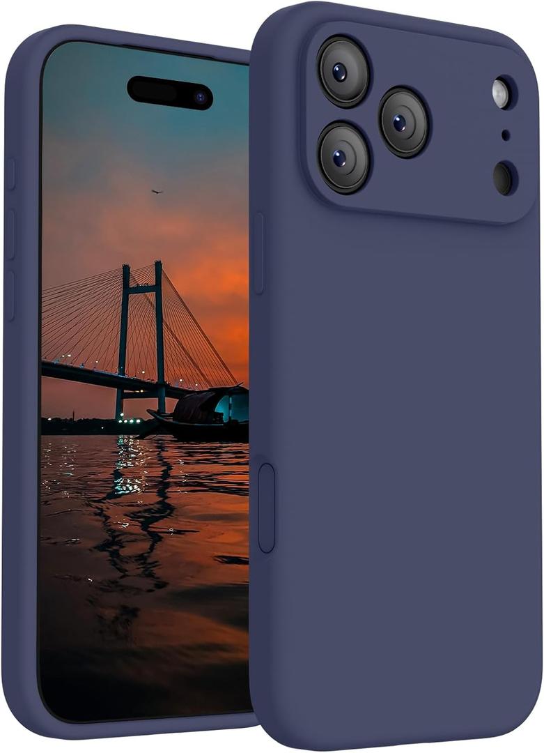 FireNova Magnetic for iPhone 17 Pro Case, Compatible with MagSafe, [Integrated Silicone Camera Control Button] [Camera Protection] Anti-Scratch Microfiber Lining Phone Case, 6.3", Navy Blue