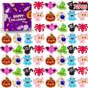72Pcs Halloween Party Favors, Fidget Toys Bulk Mini Pop Bubbles with Keychain, School Classroom Prizes Box Fidgets Toys for Kids Toddlers Adult, Goodie Bag Stuffers, Treasure Chest box, Halloween Toys