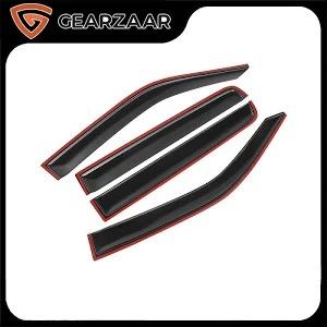 4 PCS CHYKORLA Window Visor Rain Guards Fit for 2022 2023 Nissan Frontier Crew Cab, Tape-on Side Wind Window Deflectors, Outside Mount Smoke Tinted Vent Visors Shade Shield