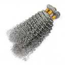 Giginger Sliver Grey Bundles Human Hair 300g 12 14 16 inch Deep Wave Human Hair Bundles Soft Sewn In 12A Unprocessed 100% Quick Weave for Black Women