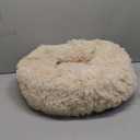 Hoewina Dog & Cat Bed, 20in Cat Beds for Indoor Cats, Calming Donut Bed for Puppy and Kitten, Washable Round Fluffy Pet Bed for Small Medium Dogs and Cats (Light Brown)