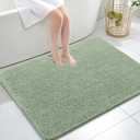 OLANLY Large Bathroom Rugs 40x32, Extra Soft Absorbent Chenille Bath Rugs, Rubber Backing Quick Dry, Machine Washable Bath Mats for Bathroom Floor, Tub and Shower, Home Decor Accessories, Sage Green