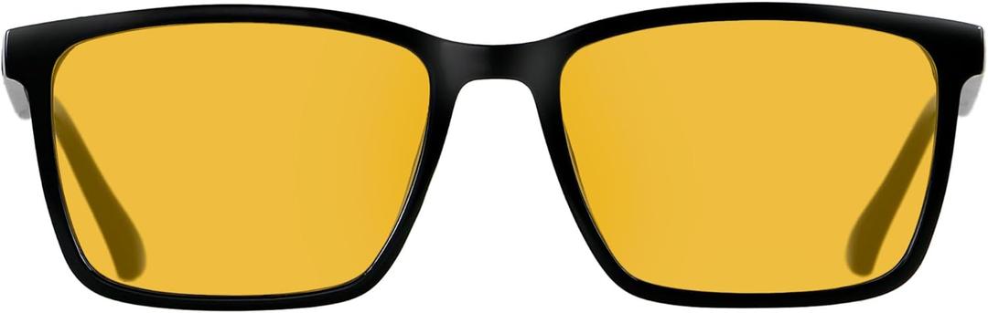 ANDWOOD Blue Light Blocking Glasses Men Women Computer Filter Large Frame Bluelight Blocker Anti Blue Ray Lightweight AR002 (Black | Gaming Lens)