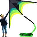 Gaint Kite for Adults Easy to Fly, 9ft Huge Delta Kite Come with 98ft Tail, X-Large