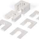 18 Pcs Metal Auto Lift Leveling Shim Kit For 2 Post 4 Post Car Lift Truck Jib Crane Install, Aluminium Horseshoe Tile Construction Spacer Fit For 3/4" Anchor Bolt (1/4 & 1/8 & 1/16)