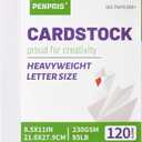 120 Sheets White Cardstock - 8.5” x 11” Letter Size Cover Card Stock 230gsm/85lb Heavyweight Paper Thick Paper for Scrapbooking, Crafts, Business Cards, Invitations PAP03WH