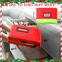 9 ft Christmas Tree Storage Bag Heavy Duty 420D Oxford Artificial Christmas Tree Bag with Reinforced Handles Dual Zippers Card Slot Wide Opening Extra Large Storage Container, Green and Red