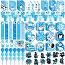 BenLouis Winter School Stationery Party Favors Snowflake Holiday Themed Classroom Gift Prizes Bulk for Students Kids Christmas Frozen Birthday Goodie Bag Stuffers Pinata Filler (12Set Snowflake)