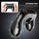 FANPL Switch 2 Joycon Grip, Comfort Ergonomic Hand Grips for Nintendo Joy Con 2 Controller with 4 Thumb Grip Caps (2 Pack) (Black-Black)