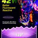 2 Pack 42W LED Black Light Bar, Blacklight with 6FT Cord+Switch+Plug, Glow in The Dark Black Lights Party Supplies for Halloween Decorations, Poster, Body Paint, Classroom, Bedroom