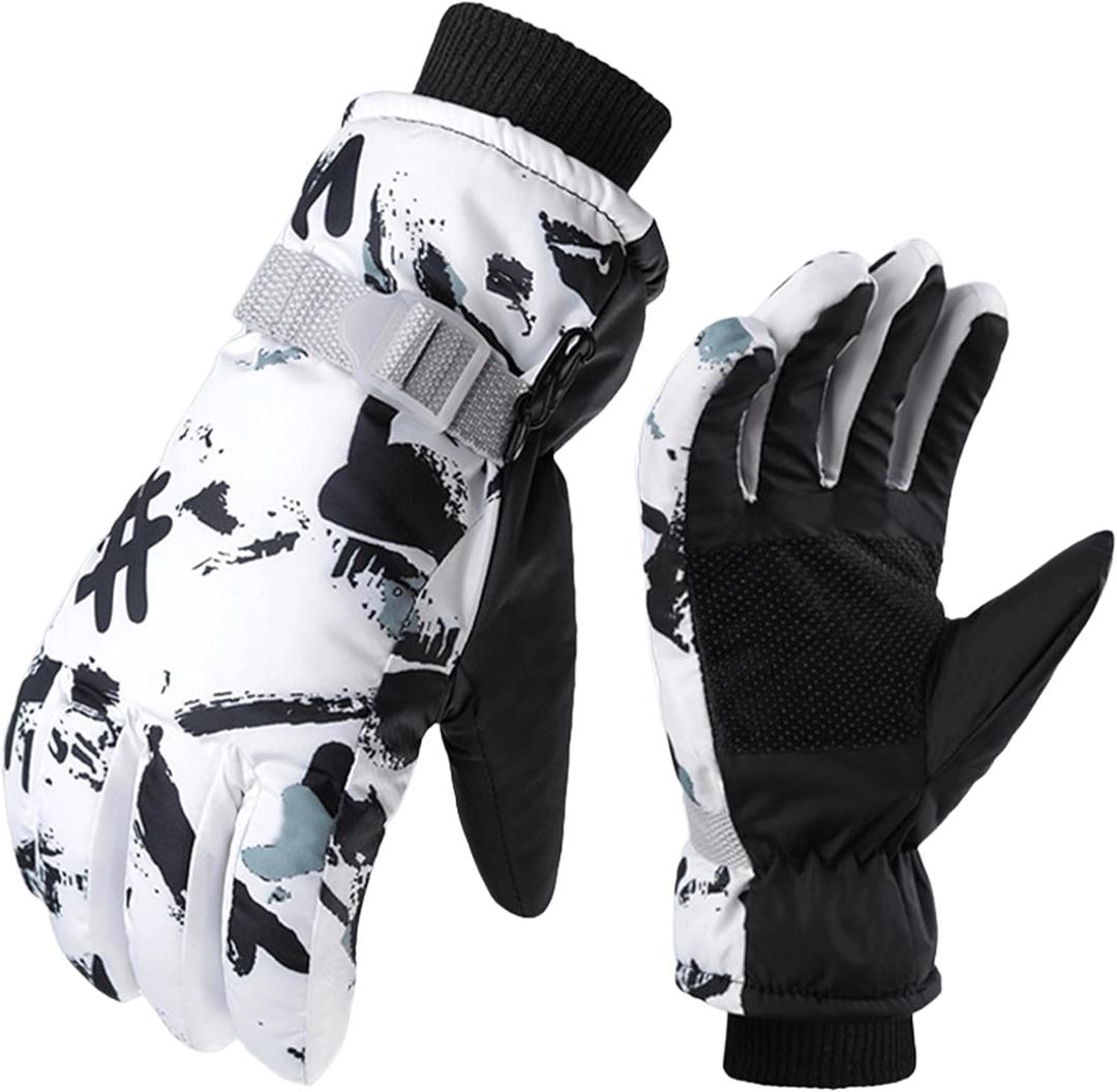 Cold-Weather-Snow-Warm-Ski-Gloves-Outdoor-Sports-Windproof for Women Men (black)