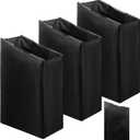 3 Pcs Black Hypotenuse Laundry Sorter Replacement Bags Hamper Cart Removable Replacement Bags Laundry Storage Organizer Bag Hamper Liner, No Hooks (14.76 x 8.66 x 23.23 Inch)
