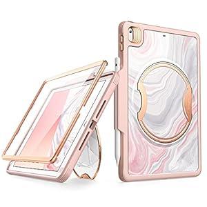 Clayco Nebula Case for iPad 9th/ 8th/ 7th Generation Case 10.2 Inch 2021/ 2020/ 2019, Multi-Angle Viewing Full Body Stand Cover for iPad 10.2" with Built-in Screen Protector & Pencil Holder, Marble