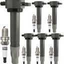 UF502 Ignition Coil Pack 4606869AA and Iridium Spark Plugs 7781 Set Of 6 Fit For Chrysler 300,Sebring,Town&Country,Pacifica 2006-2010&Dodge Charger,Nitro,Journey,Challenger,Magnum 2006-2011 3.5L 4.0L