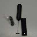 SIMPLETASTE Milk Frother Handheld Electric Foam Maker, Drink Mixer with Stainless Steel Whisk for Cappuccino, Bulletproof Coffee, Latte, Black, without Stand, USB-C Rechargeable