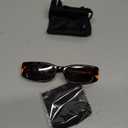 Women Men Fashion Retro Street Shot Glasses Unisex PC Frame Sunglasses Fashion Glasses Clear Lens (Brown, One Size)