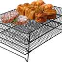 Upgraded Stackable Cooling Rack for Baking,3 Tier Jerky Rack Cooling Racks for Cooking and Baking,Cookie Cooling Rack Baking Racks,Drying Racks,Oven Safe,17x 11