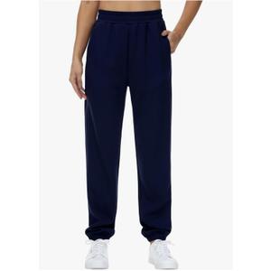 THE GYM PEOPLE Women's Baggy Cinch Bottom Sweatpants Lightweight Workout Joggers Pants with Pockets L, Dark Blue