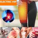 Hip Heating Pad, Electric Heated Hip Brace for Men Women, Arthritis/Thigh/Buttock Electric Heat Pad for Sciatica Nerve Relief, Birthday for Mom/Wife (Black)