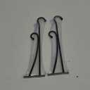 6" Plant Hanger Hooks Outdoor Indoor Planter Hooks, Wall Mounts for Hanging Plants, Baskets, Wind Chimes, Bird Feeders, Lanterns, Bird Houses (Black Metal, 2-Pack)