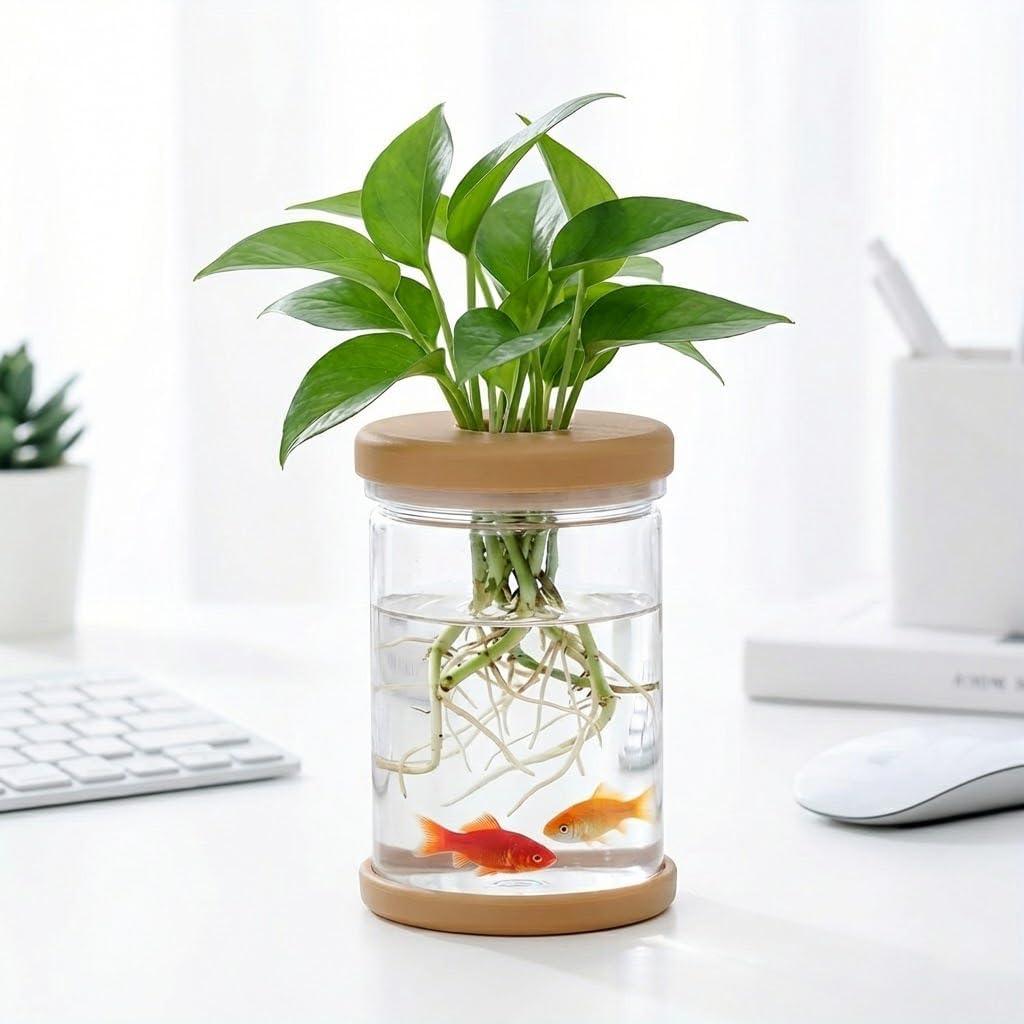 Propagation Station - Desktop Plant Hydroponic Vases, Water Plant Jars, Gardening Gifts for Women Mom Plant Lovers